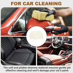 3 pcs suede car cloth 40×45 cm for interior cleaning, white