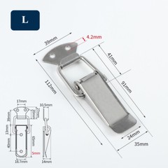 2PC Toggle Catch Latch Case Trunk Chest Boxes Suitcase Cabinet Clip Lock Tool