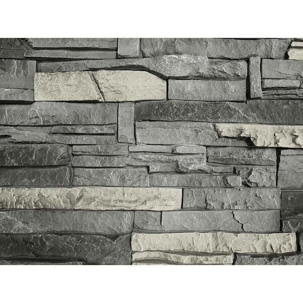 Stacked Stone Siding Panel 42 in. x 12 in. – Northern Slate Faux Stone