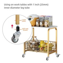 Yajiyo 2.5Inch Plug-In Casters Silent High Load Capacity 4Pcs Set 1 Square Tube