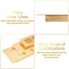 Vent grid. rectang. 250x60mm gold for