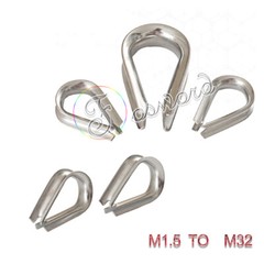 Clip Wire Rope Clamp Stainless Steel A2 Thimbles Ferrule Crimp Cable Tie Sleeve
