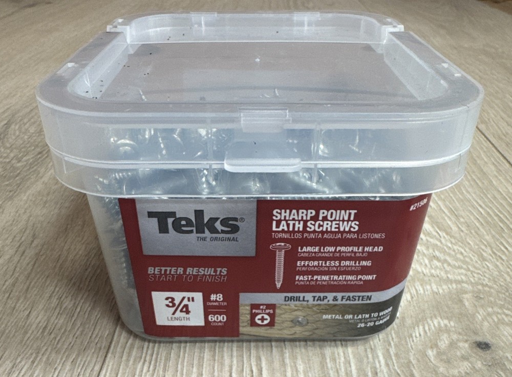 Teks #8 x 3/4 in. MOD TRUSS HEAD SHARP PT LATH SCREWS 600CT