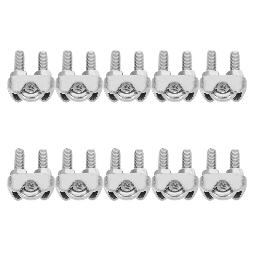 10 Pcs Cable U Clamps U-shaped Wire Rope Stainless Steel Retaining