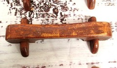 Vintage Wood Drawer Handle Pull Lot Salvage Mid Century Dresser Retro Rectangle