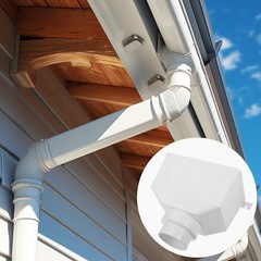 DOITOOL Gutter Connector, Downspout Adapter, Rain 26.5X21CM, White