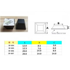 Black Round/Square Self Adhesive Rubber Feet Bumper Stops for Chopping Boards