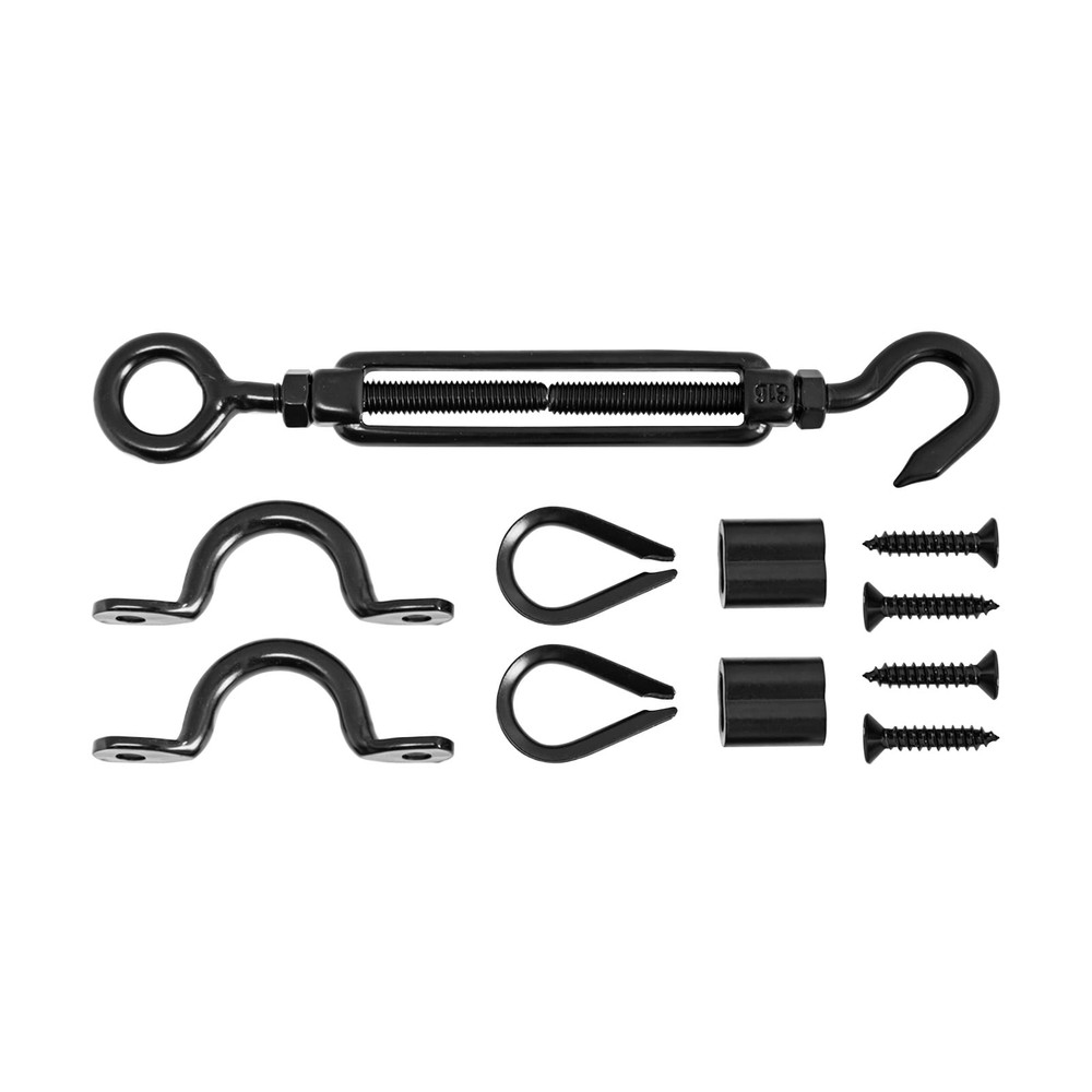 Pinnacle Hardware 316 Stainless Steel Marine Grade Hook/Eye Turnbuckle Black Bal