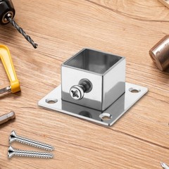 12 Pack 1″ x 1″ Stainless Steel Square Post Bases, Flange Anchor Bases Heavy …