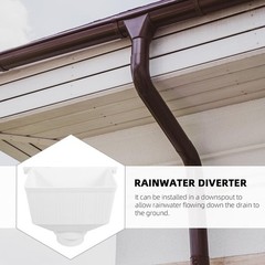 DOITOOL Gutter Connector, Downspout Adapter, Rain 26.5X21CM, White