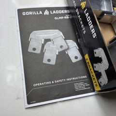 Gorilla Ladders Rail Brackets Lightweight Aluminum Construction 2-Brackets