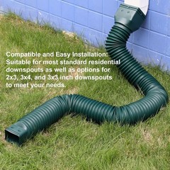 4 Pack Rain Gutter Downspout Extensions Flexible, Drain Downspout Extender
