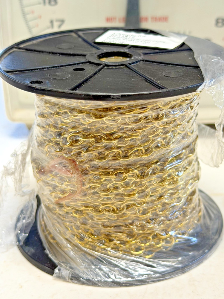 Campbell #19 Hobby Oval Link Chain 0711917 Brass Plated 3lb WLL 1.75 lbs
