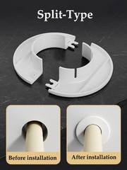Wall Hole Plastic Cable Hole Cover White Round Pipe Hole Plug Cover 34mm~100mm