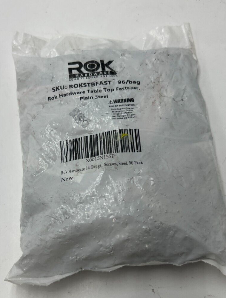 Pack of 96 Rok Hardware Table Top Fastener with Screw ROKSTBFAST 14 Gauge Steel