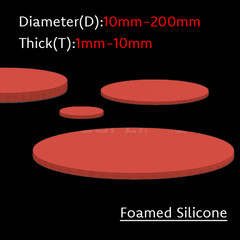 Foam Silicone Round Sheet Mat High-temp Resistant Shock Absorption Disc 10-200mm
