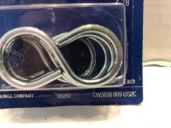 Hager Closed S Hook (5 Count) 2-1/8″, Zinc, 2-Pack