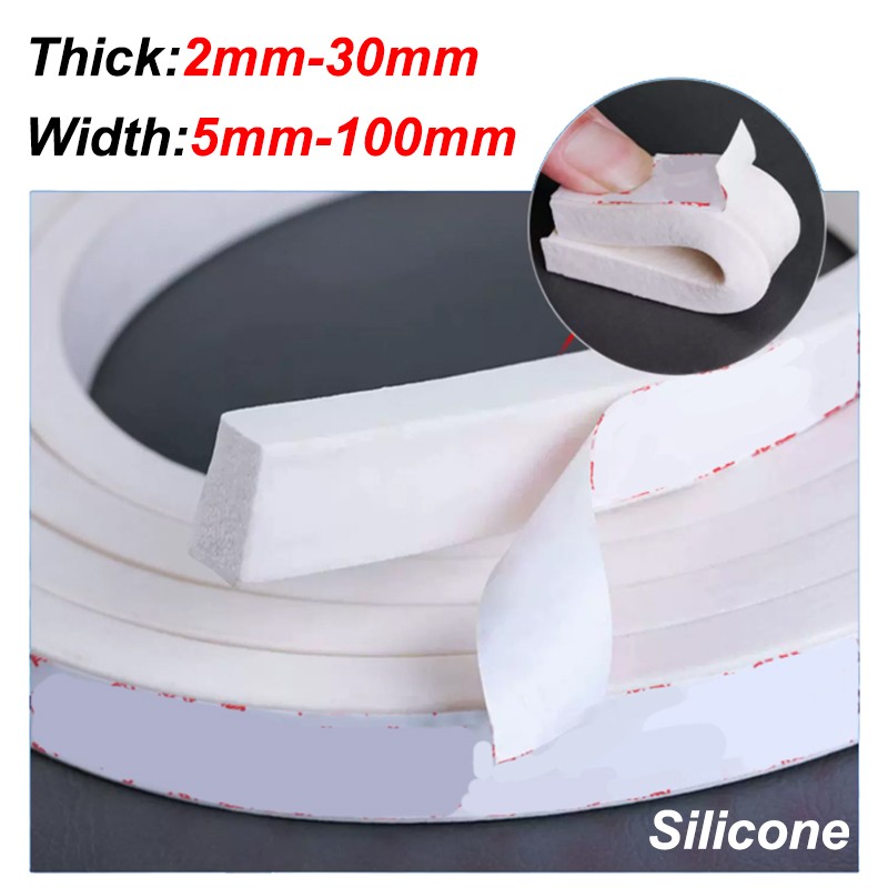 Silicone Sponge Strip Adhesive Backing Square Seal Foam Strips Heat Resistance