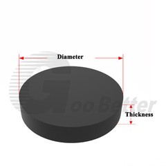 Solid Neoprene Round Rubber Pads Disc Sheet Diameter 5mm-350mm Thickness 1mm-8mm