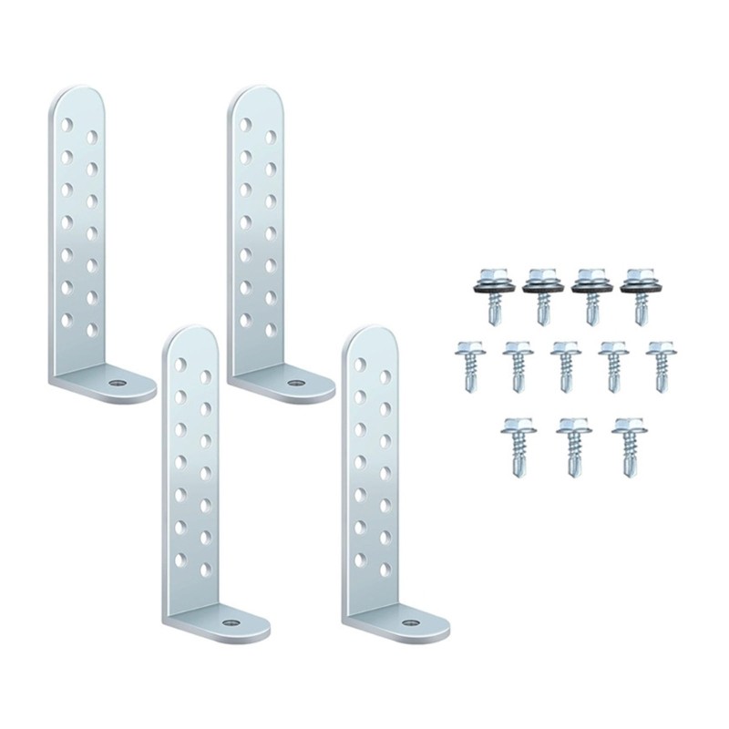4Pcs Weatherproof Powder Coated Brackets With Fasteners for Outdoor Equipment