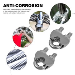 3 Count Steel Cable Crimps Wire Metal Clip Hardwares Clamps Rigging