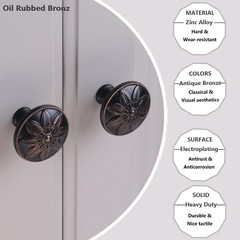 Xlroaafs 10 Pack Oil Rubbed Bronze 1.4″L x 1.4″Wx 1.14″H,
