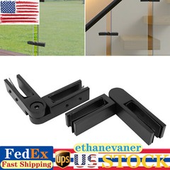Matte Black Stainless Steel Glass Railing Clamp with Adjustable Angle Modern