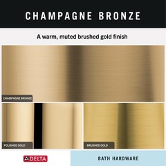 Delta Mylan 1-Pack Hand Towel Holder Champagne Bronze Towel Racks For Bathroom