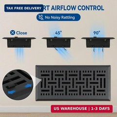 Floor Register 4×10 Inches 2 Pack – Heavy Duty Walkable Steel Floor Vent Covers