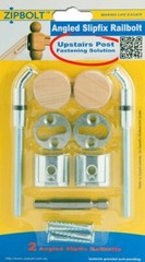 Zipbolt Angled Slipfix Railbolts – Connect Angled Handrail to Newel, 1 Pack
