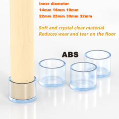 14mm-32mm Round PVC Clear Rubber Chair Ferrules Floor Protector Cap End Leg Cap