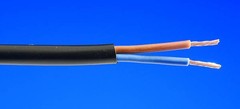Zexum Round Flexible Cable 2×2.5mm Black 2 Conductors 3182Y 1-100m