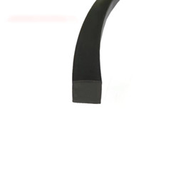 Black Solid Fluorine Rubber Sealing Strip Square Thick x Width 4x4mm to 30x30mm