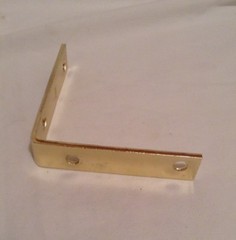 Lot Of 4 NEW Brass Plated 3 1/2″ inch Corner Brace ~ US Seller