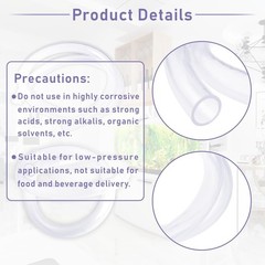 Clear PVC Tubing, 1″ ID x 1-1/4″ OD, 5 ft, Industrial, Agricultural, Engineer…