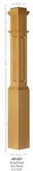 ARP-4091 Amish Made Poplar Actual Raised Panel Box Newel Post