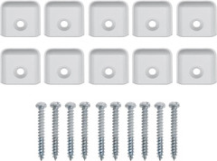 Vinyl Trim End Caps for RVs – White Flat 1″ Molding with Screws, 10 Pack