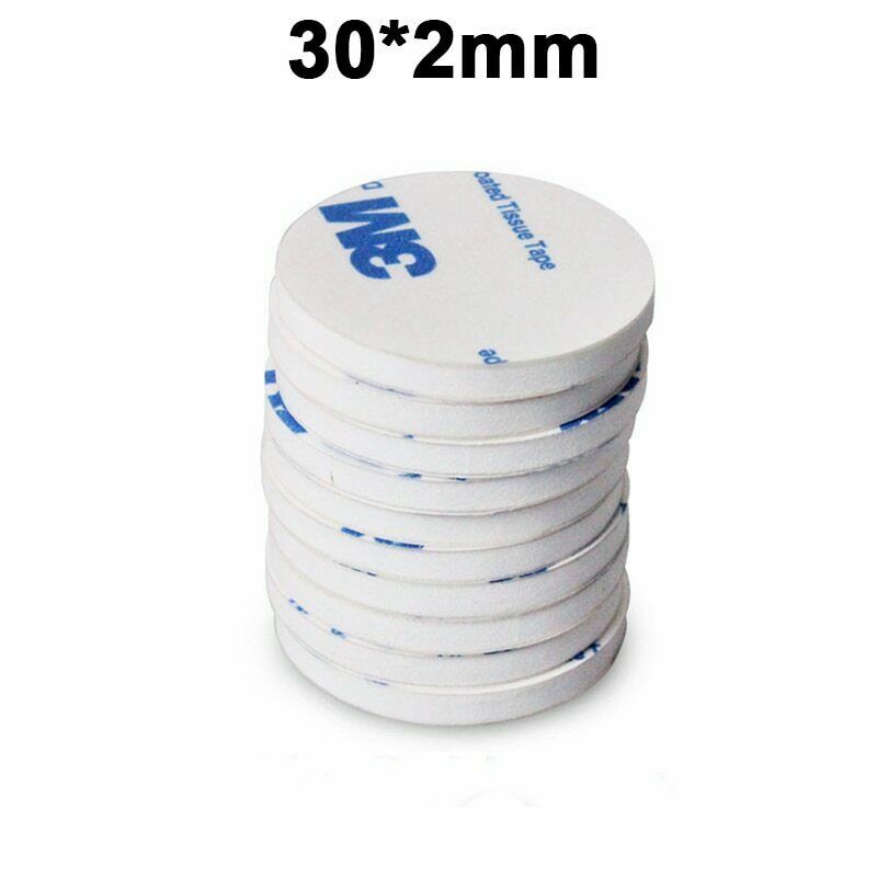 Pads Mounting Sticker Double Tape Self Adhesive EVA Foam Round White 10pcs Black