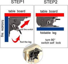 Multi-Functional Self-Locking Brackets – Perfect for Tables, Beds, & Workbenches