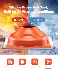 2Pcs Roof Pipe Flashing Boots, Fit Pipe OD 6-3/4″ to 14″, Flexible Silicone Roof