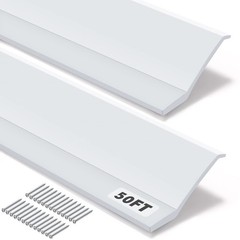 Nuogo Garage Door Seals Top and Sides 50 ft Weather 50 ft, White