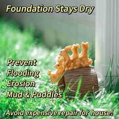 Rain Gutter Downspout Extension, Rabbit Garden Statue Splash Block for 3”x4’…