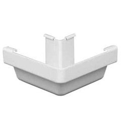 4x Amerimax Gutter Outside Miter, K-Style, Traditional, Vinyl, White, 5-In.
