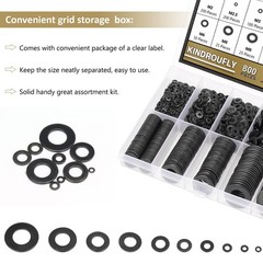 800 Pieces Black Zinc Plated Steel Flat M2 M2.5 M3 M4 M5 M6 M8 M10 M12,