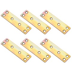 6pcs Six Mount Holes Flat Straight Mending Fixing Plates Bracket 80mmx23mmx1.6mm