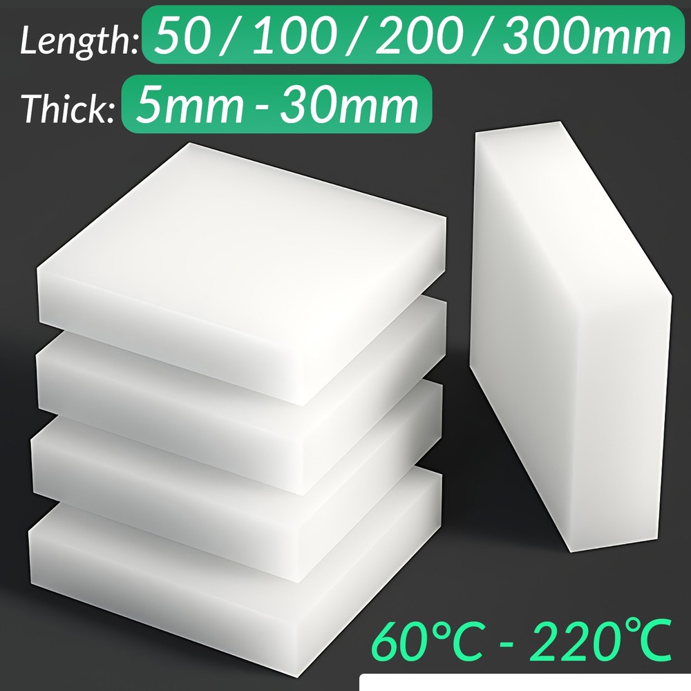 White Silicone Rubber Sheet Pad 50x50mm 100×100 200×200 300X300mm Thick 5mm~30mm