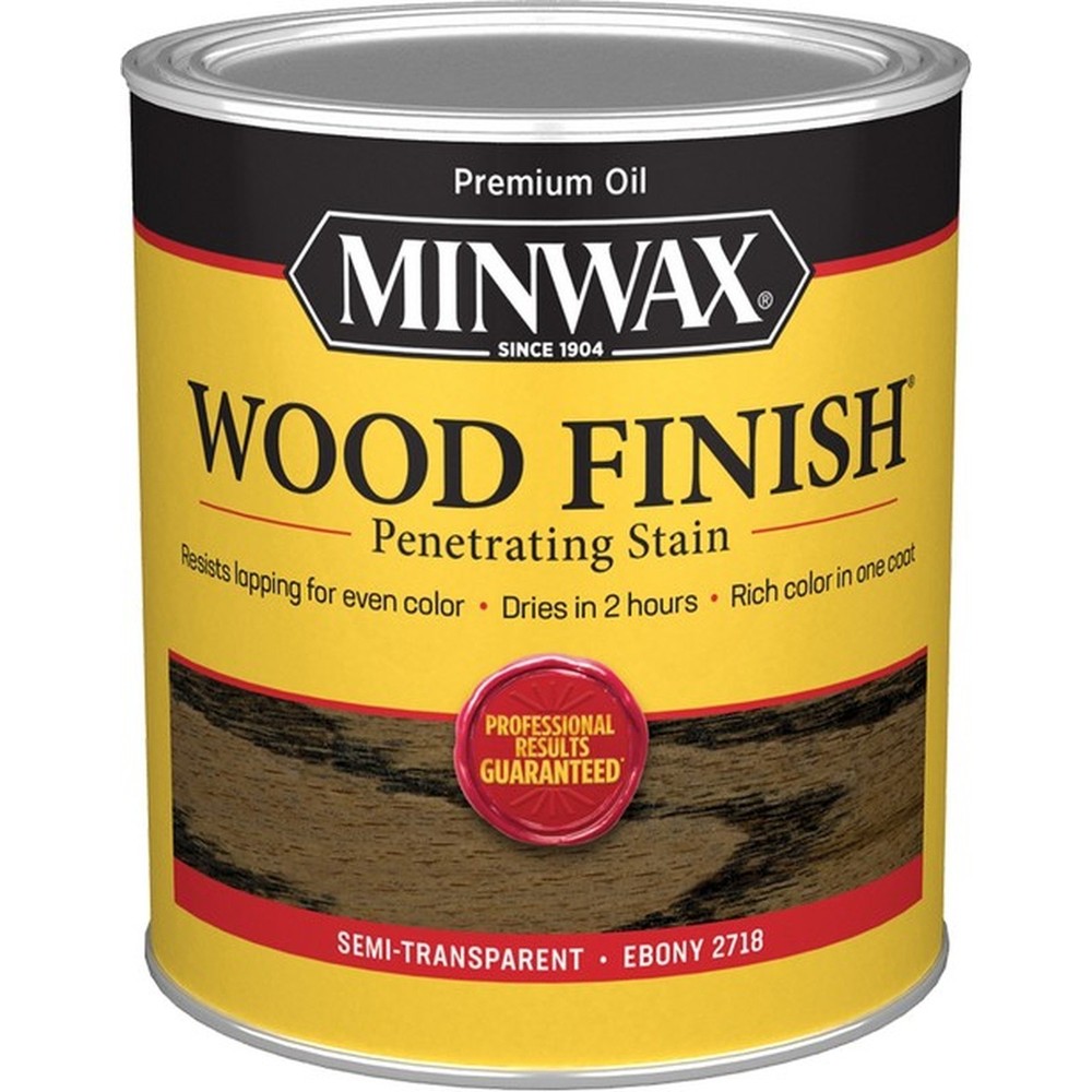 Minwax 70013 1 Quart Size Can Ebony 2718 Semi-Transparent Stain