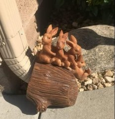 Rain Gutter Downspout Extension, Rabbit Garden Statue Splash Block for 3”x4’…