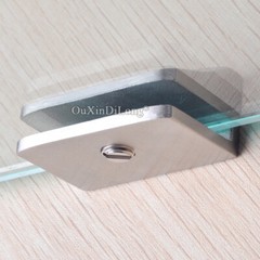 8PCS Stainless Steel Heavy Glass Clamps Furniture Shelf Partition Holder Bracket