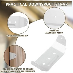 Shimeyao 4 Pcs Gutter Downspout Straps 2 x 3 Inch Downspout Pipe Clip Hidden Bra